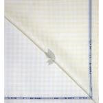 Raymond 100% Premium (Giza) Cotton Self Checkered Beige colour Unstitched Shirt Fabric - 1.60 mts / VV2210