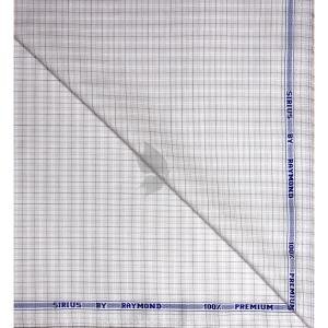 Raymond 100% Premium (Giza) Cotton Checkered Grey (Taupe) colour Unstitched Shirt Fabric - 1.60 mts / VV2215