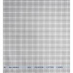 Raymond 100% Premium (Giza) Cotton Checkered Grey colour Unstitched Shirt Fabric - 1.60 mts / VV2222