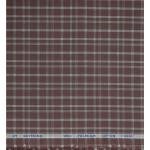 Raymond 100% Premium (Giza) Cotton Checkered Brown (Rosybrown) colour Unstitched Shirt Fabric - 1.60 mts / VV2225