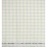 Raymond 100% Premium (Giza) Cotton Checkered Light Green (Ivory) colour Unstitched Shirt Fabric - 1.60 mts / VV2244