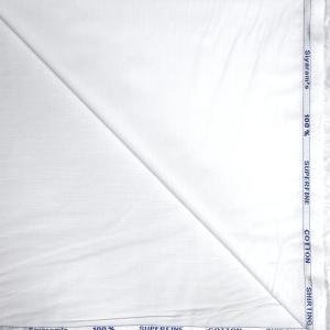 Siyaram's Jasmine Aroma Pro fabric with 100% Superfine Cotton white Coloured unstitched Shirt fabric - 1.60 Mts / VV2300