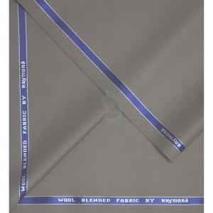 Raymond 45% Wool blended Grey (Umber) colour with Gabardine weave plain unstitched Suit Fabric - 3.5 Mts / VV2316