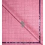 Raymond 35% Vicose blended Pink (Old Rose) colour with Jacquard Weaving Checkered Pattern unstitched Trouser Fabric - 1.3 Mts / VV2317