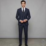 Raymond 35% Viscose blended Navy Blue colour Solid Pattern Unstitched Suit Fabric of 3.5 Mts / VV2332