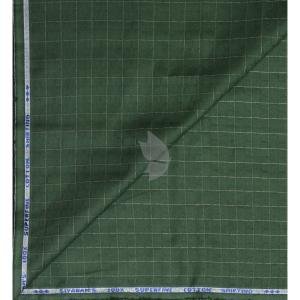 Siyaram's 100% Superfine Cotton with Jacquard weave Solid Pattern Jade (Green) colour Unstitched Shirt Fabric of 1.60 Mts / VV2356A