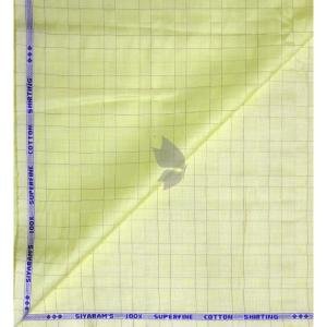 Siyaram's 100% Superfine Cotton with Jacquard weave Solid Pattern Pear (Green) colour Unstitched Shirt Fabric of 1.60 Mts / VV2356B