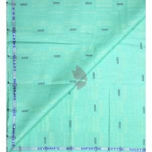 Siyaram's 100% Superfine Cotton with Jacquard weave Solid Pattern Aqua Marine (Green) colour Unstitched Shirt Fabric of 1.60 Mts / VV2356E