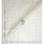 Siyaram's 100% Superfine Cotton with Jacquard weave Solid Pattern Cream (White) colour Unstitched Shirt Fabric of 1.60 Mts / VV2356J