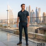 Raymond 100% Egyptian Giza Cotton (Premium Cotton) Olive Green (Dark Green) colour Plain Pattern Unstitched Shirt Fabric of 1.60 meters / VV2383I