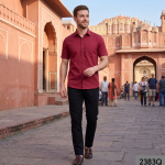 Raymond 100% Egyptian Giza Cotton (Premium Cotton) Crimson (Red) colour Plain Pattern Unstitched Shirt Fabric of 1.60 meters / VV2383Q