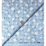 Raymond 100% Pure Linen Light Blue color Printed Unstitched Shirt Fabric of 1.6 meters / VV2389K