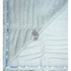 J.Hampstead Moretti 100% Pure Linen Fabric from "The Luxury Club of Italian Fusion Linen" with Light Green (Celadon) Colour Plain Pattern Unstitched Shirt Fabric of 1.6 mts / VV2419