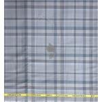 J.Hampstead Moretti Premium Egyptian Collection with 100% Giza Cotton Grey Colour Checkered Pattern Unstitched Shirt Fabric of 1.6 mts - Made In Italy / VV2424