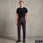 Raymond Australian Merino Wool blended Checkered pattern and Fabric for all  Seasons Wear Purple (Rosewood) Colour Unstitched Trouser Fabric of 1.3 Mts / VV2469