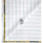 J.Hampstead Moretti Premium Egyptian Collection with 100% Giza Cotton White Colour Striped Pattern Unstitched Shirt Fabric of 1.6 mts - Made In Italy / VV2555