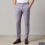Raymond Super 100's Australian Merino Wool Fine Fabric with Solid Pattern and Purple (Mauve) colour Unstitched Trouser Fabric of 1.3 Meters / VV2561