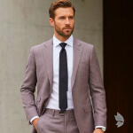 Raymond Super 70's Australian Merino Wool Fabric Round the Year Wear with Checkered Pattern Brown (Taupe) colour Unstitched Suit Fabric of 3.25 Meters / VV2574