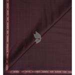 Raymond Super 70's Australian Merino Wool Fabric Round the Year Wear with Checkered Pattern Maroon (Rosewood) colour Unstitched Trouser Fabric of 1.3 Meters / VV2576
