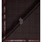 Raymond Australian Merino wool blend with "EXCELLENCE" named and Easy Care Brown colour Checkered Pattern Unstitched Trouser Fabric of 1.25 meters / VV2601