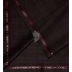 Raymond Australian Merino wool blend with "EXCELLENCE" named and Easy Care Brown colour Checkered Pattern Unstitched Suit Fabric of 3.5 meters / VV2603