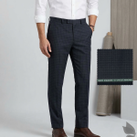 Raymond Luxurious fabrics with Super 120's Wool with 70% wool "Luxolite" Collection Dark Grey colour Checkered Unstitched Trouser Fabric of 1.25 Mts / VV2645