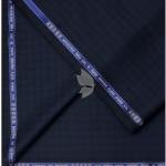 Raymond Luxurious fabrics with Super 120's Wool count & made with 70% wool "Luxolite" Collection Navy Blue colour Checkered Unstitched Suit Fabric of 3.5 Mts / VV2654