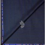 Raymond Luxurious fabric with Super 130's wool count & 70% wool Blue colour Checkered Unstitched Trouser fabric of 1.25 mts / VV2661