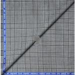 Raymond Voyager Collection with Super 110's wool, 60% wool rich fabric, Grey colour Checkered Unstitched Trouser fabric of 1.3 Mts / VV2663