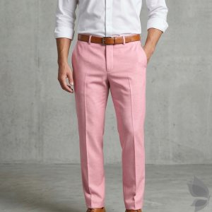 Raymond Montovello collection Super 70's merino wool, Catonic blend, Viscose blend, easy care Pink Jacquard unstitched trouser fabric of 1.3 Mts / VV2673