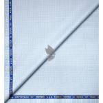 Raymond Montovello collection Super 70's merino wool, Catonic blend, Viscose blend, easy care Blue Checkered unstitched trouser fabric of 1.3 Mts / VV2677