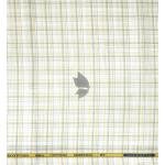 J.Hampstead Moretti Premium Egyptian Collection with 100% Giza Cotton Cream (White) Checkered Pattern Unstitched Shirt Fabric of 1.6 mts - Made In Italy / VV2772