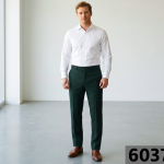 J.hampstead Green Plain Terron Rayon Unstitched Trouser Fabric - 1.25 Metres - VV6037