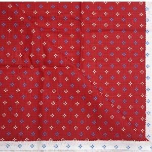 J.hampstead 100% Cotton Red Printed Self Checkered Design Unstitched Shirt Fabric - 1.6 Metres / VV6336