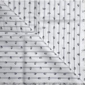 J.HAMPSTEAD " 100% PREMIUM COTTON " WHITE PRINTED STRIPED DESIGN UNSTITCHED SHIRT FABRIC - 1.6 METRES / VV6361