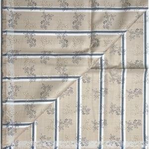 J.HAMPSTEAD " 100% PREMIUM COTTON " BEIGE PRINTED UNSTITCHED SHIRT FABRIC - 1.6 METRES / VV6368