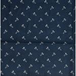 J.HAMPSTEAD " 100% GIZA COTTON " NAVY BLUE COLOURED PRINTED UNSTITCHED SHIRT FABRIC -1.6 METRES - VV6405