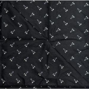 J.HAMPSTEAD " 100% GIZA COTTON " BLACK COLOURED PRINTED UNSTITCHED SHIRT FABRIC -1.6 METRES / VV6411