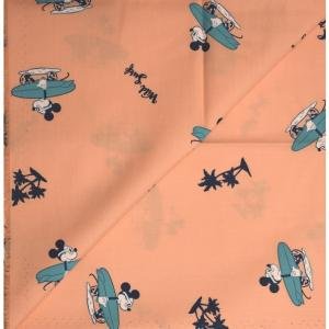 J.HAMPSTEAD " 100% GIZA COTTON " PEACH COLOURED PRINTED UNSTITCHED SHIRT FABRIC - 1.6 METRES / VV6417