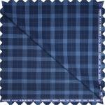 RAYMOND LUXOLITE COLLECTION NAVY BLUE COLOURED SUPER 120'S WOOL BLENDED CHECKERED UNSTITCHED TROUSER FABRIC -1.3 METRES / VV6615