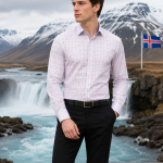 Raymond 100% Premium Cotton Peach Checkered Unstitched Shirt Fabric - 1.60 metres / VV6772
