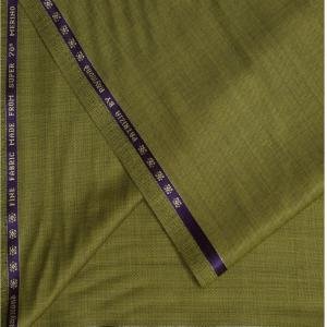 Raymond Patrizia Super 70's Merino Wool Green solid Suit Fabric-3.5 mts / VV6809