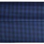Raymond Adorn Super 90's Merino Wool blue Checkered Suit Fabric-3.0 mts / VV6811