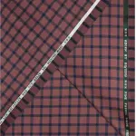 Raymond Adorn Super 90's Merino Wool  Peach checkered Suit Fabric-3.0 mts / VV6817