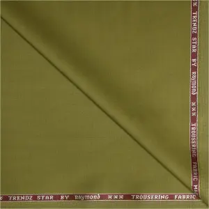 Raymond 45 wool blended trendzstar with special finish Green coloured solid unstitched fabric with length 1.30 metres / VV6830