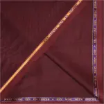 Raymond 45% wool blended trendzstar with special finish Maroon coloured solid unstitched suit fabric with length 3.25 metres / VV6834