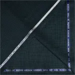 Raymond super 100s wool blended imola with fine luxurious fabric green checkered unstitched suit fabric with length 3.25 metres / VV6846