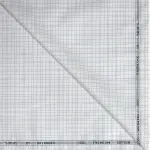 Raymond 100% Premium Cotton White Checkered Unstitched Shirt Fabric - 1.60 meters / VV6920