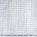 Raymond 100% Premium Cotton White Checkered Unstitched Shirt Fabric - 1.60 meters / VV6926