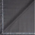 Raymond 100% Premium Cotton GREY Checkered Unstitched Shirt Fabric - 1.60 meters / VV6933